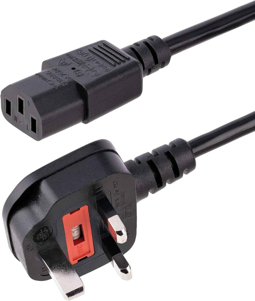 StarTech.com 6ft (1.8m) UK Computer Power Cable | Power Supply Cable Computer